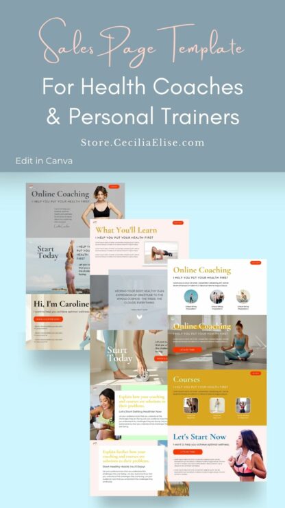 Sales Page Template for Health Coaches & Personal Trainers